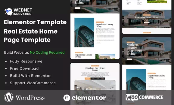 Real Estate Website Design – Elementor Free Templates Download