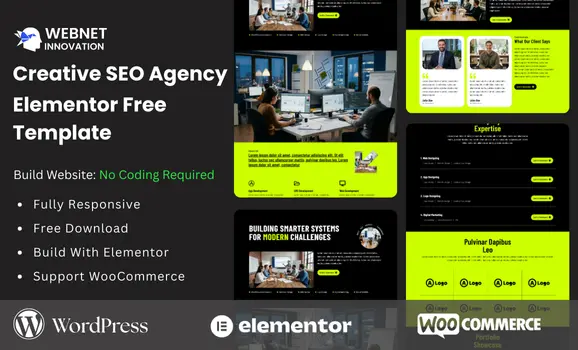 SEO Agency Elementor Free Template