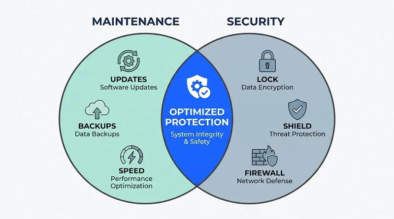 WordPress Maintenance vs Security